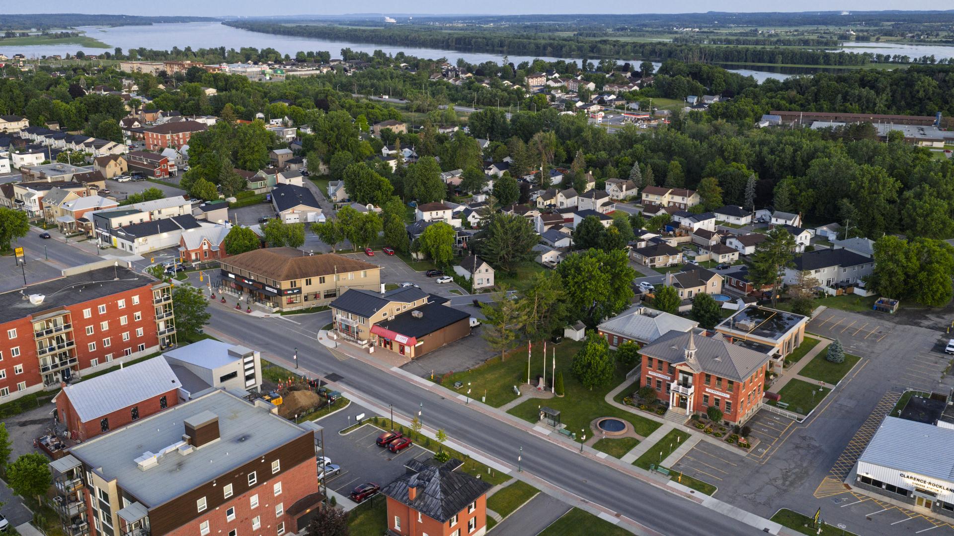 Drone view of City Hall
