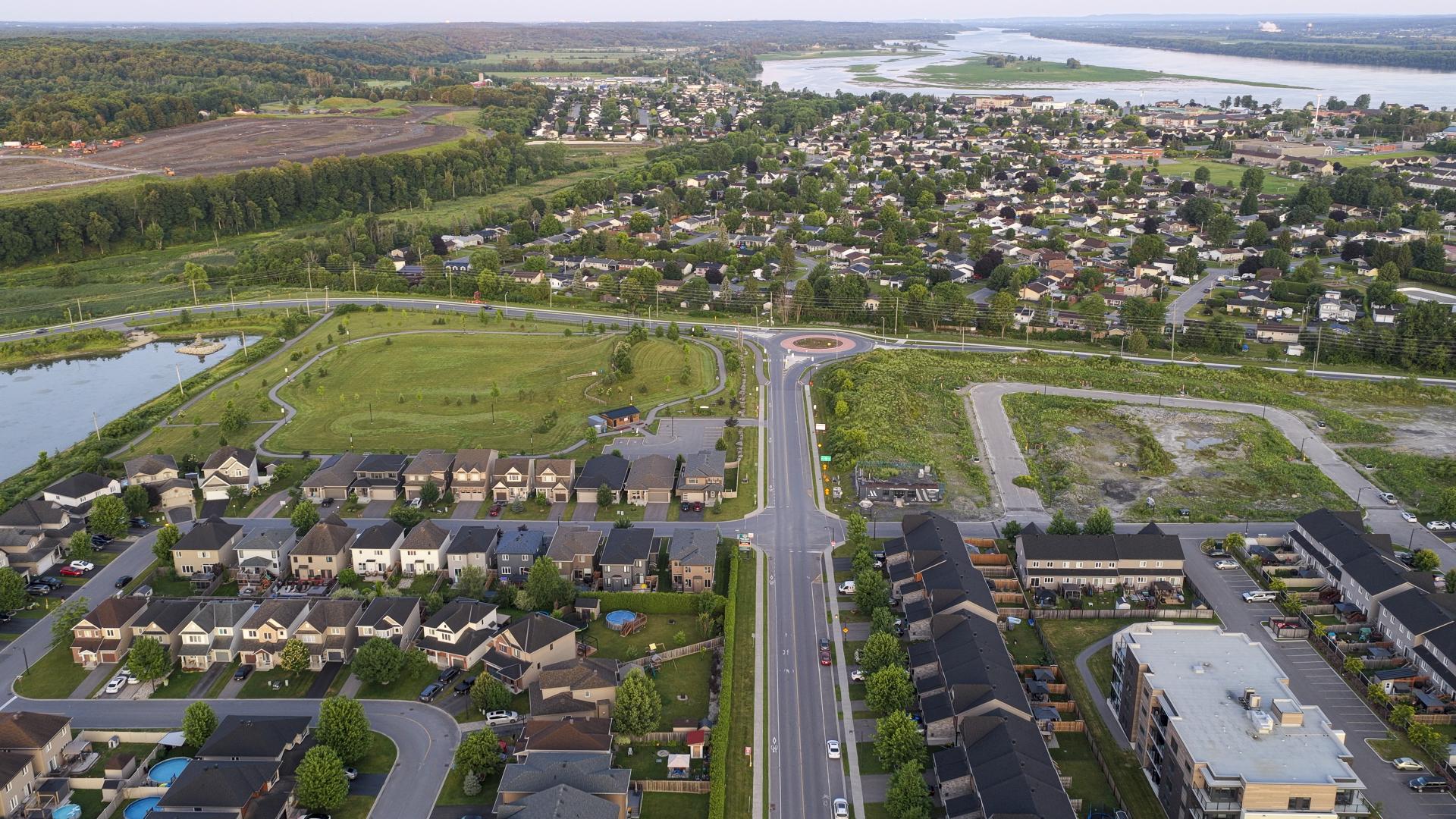 drone view of rockland residential