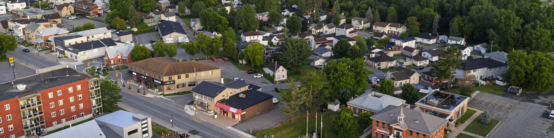 Drone view of City Hall