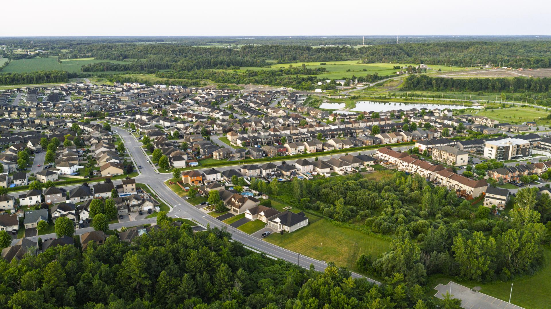 Drone view of Morris village